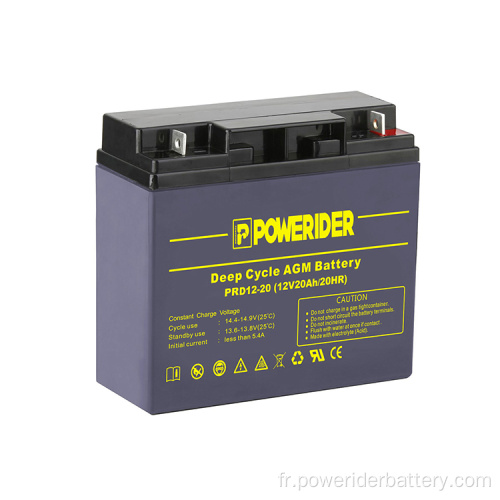 Batterie d&#39;acide de plomb de cycle profond de 12V 20Ah